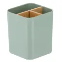 Plastic Bamboo 3 Compartment Organizer Green