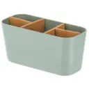 Plastic Bamboo 5 Compartment Organizer Green