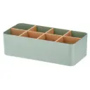 Plastic Bamboo 8 Compartment Organizer Green