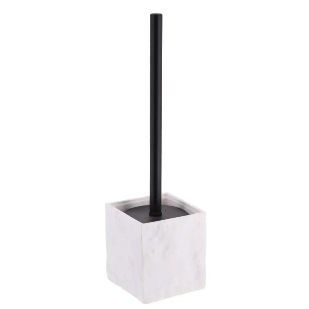 Raw Stone Toilet Brush White