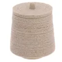 Stone Look Resin Cotton Jar Beige
