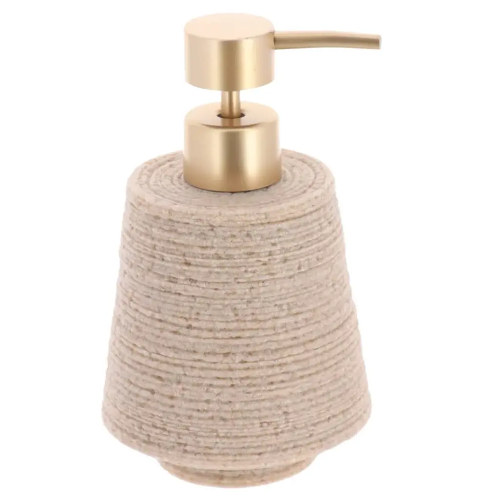 Stone Look Resin Soap Dispenser Beige