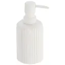 Stripes Resin Soap Dispenser White