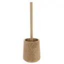 Wood Look Resin Toilet Brush Natural