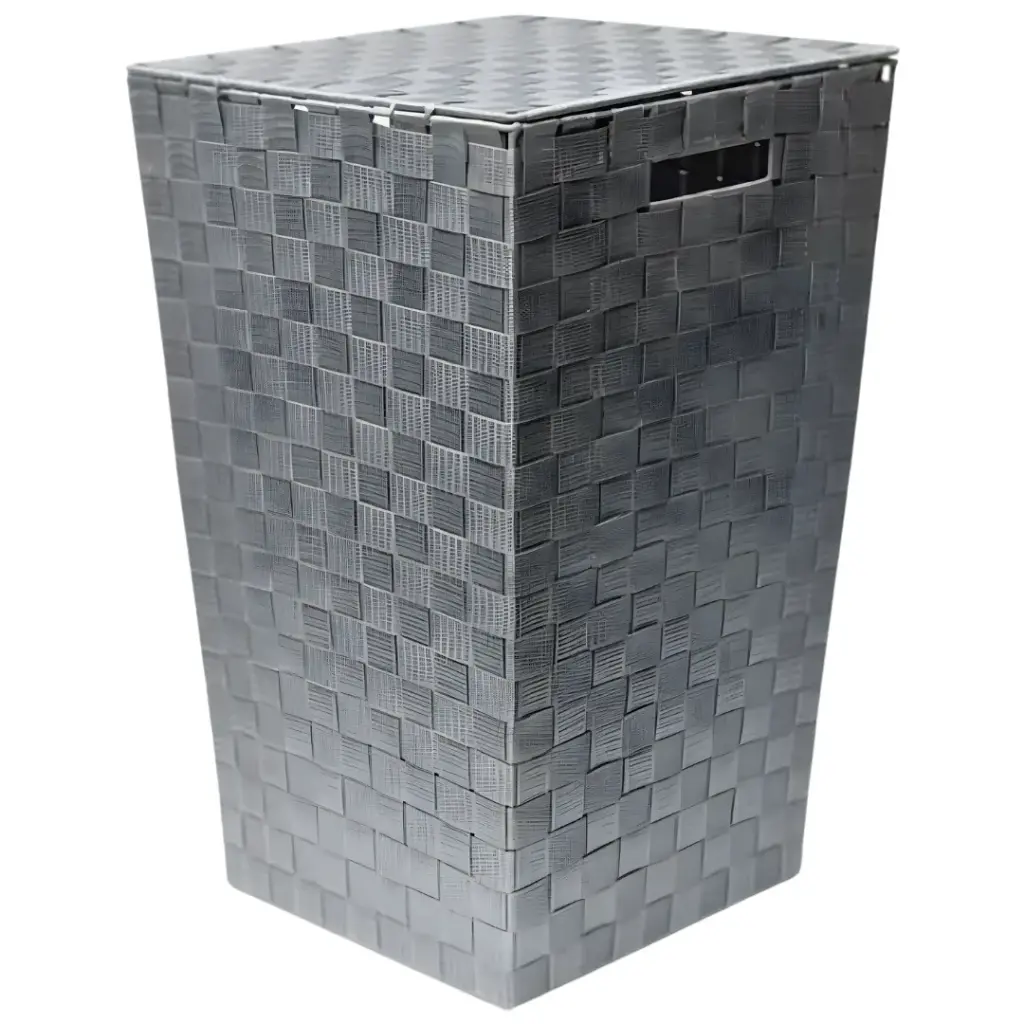 Woven Fabric Laundry Basket Grey 58L