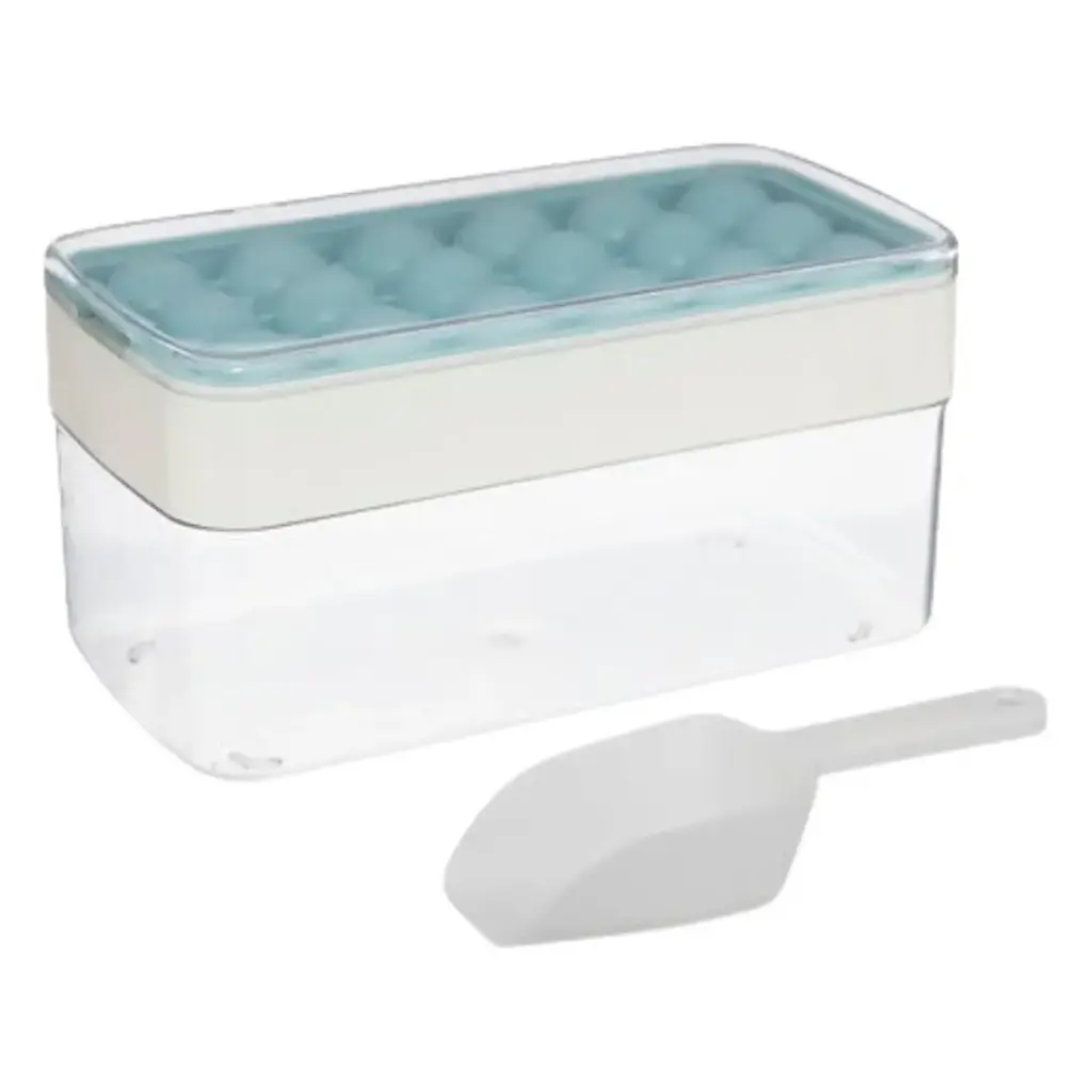 Ice Tray Storage Box with Scoop