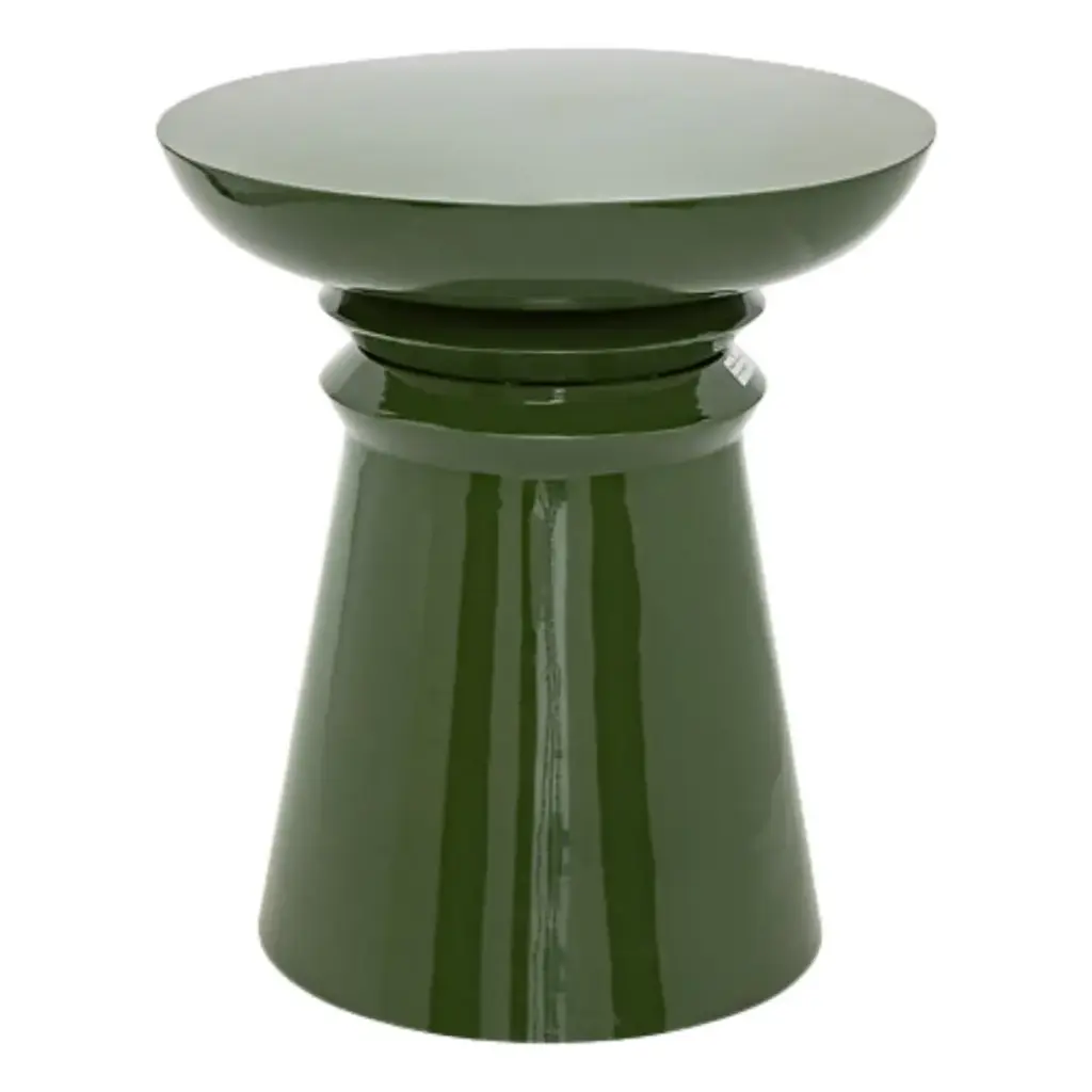 Jaya Totem Side Table Green 17in