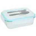 Clipeat Glass Lunch Box with Utensils