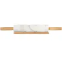 Marble Rolling Pin with Wooden Base