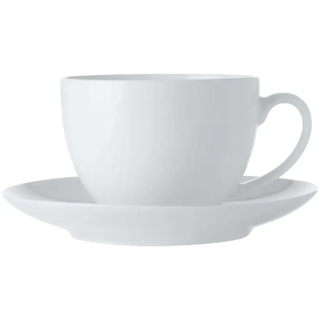 Mug and Saucer Set White 2pc