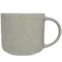 Embossed Abstract Mug Grey