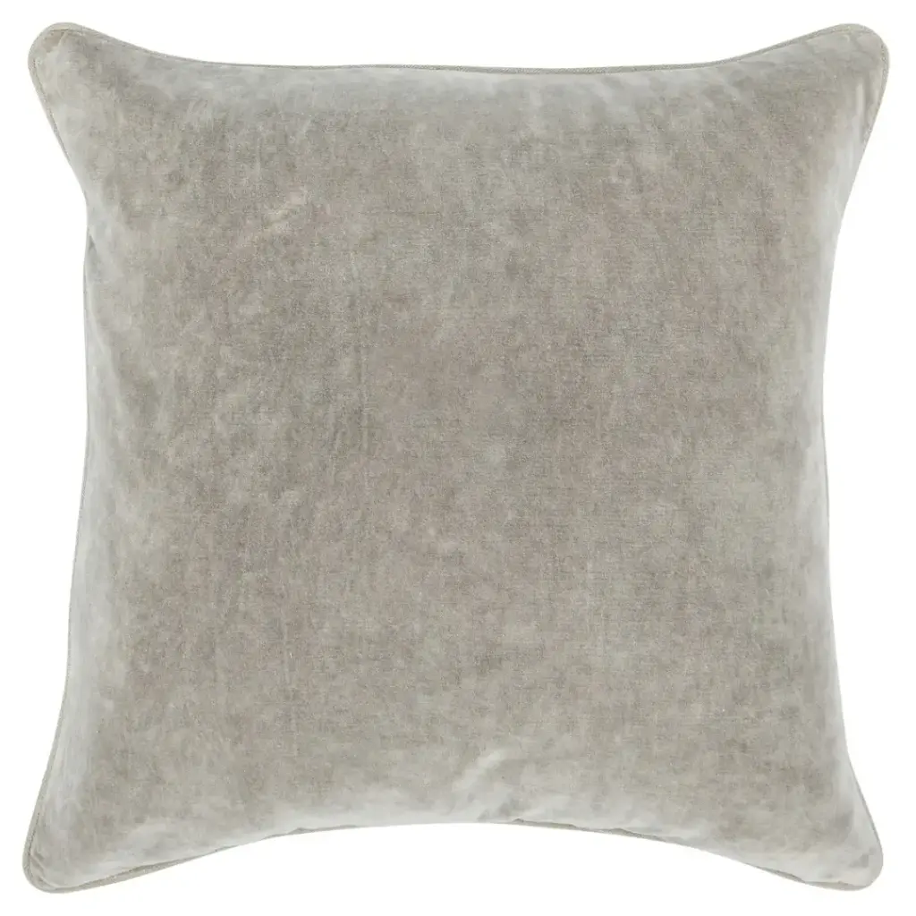 SLD Heirloom Velvet Pillow Silver 22in
