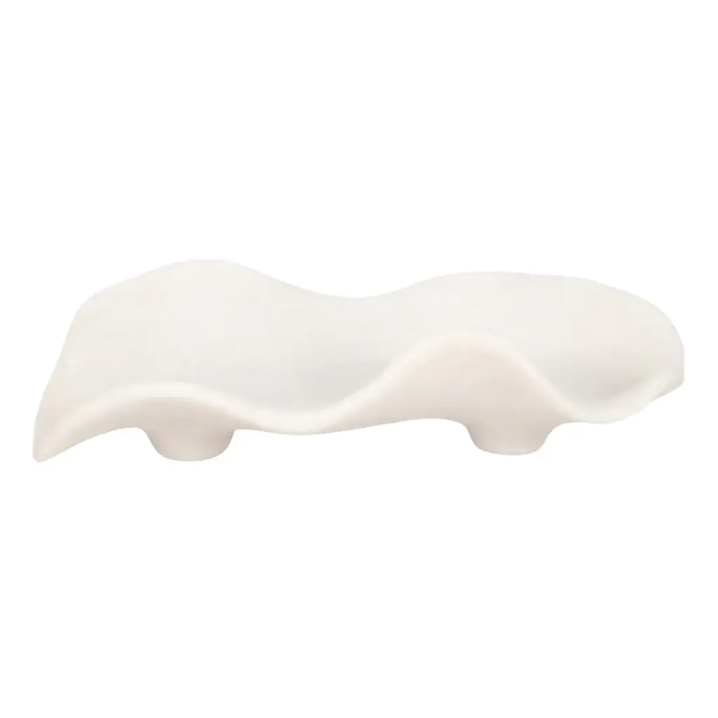 Leylani Quartz Resin Tray White 20in