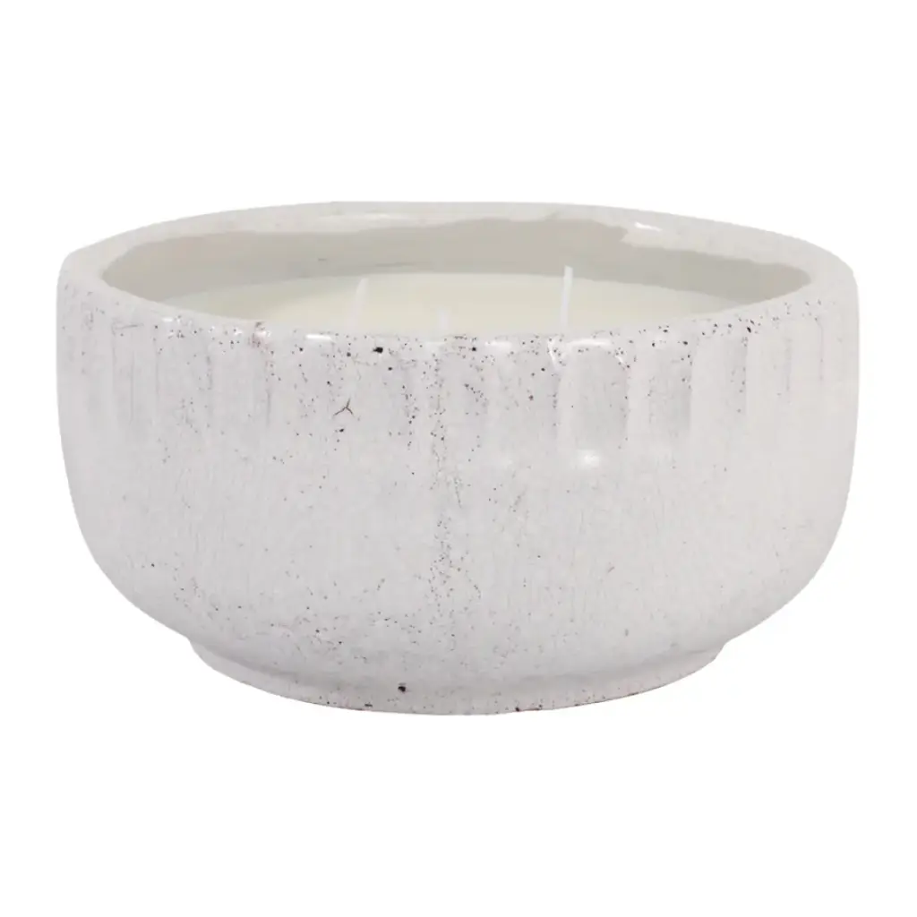 Ginger Lemon Yuzu Candle White Crackle 18oz
