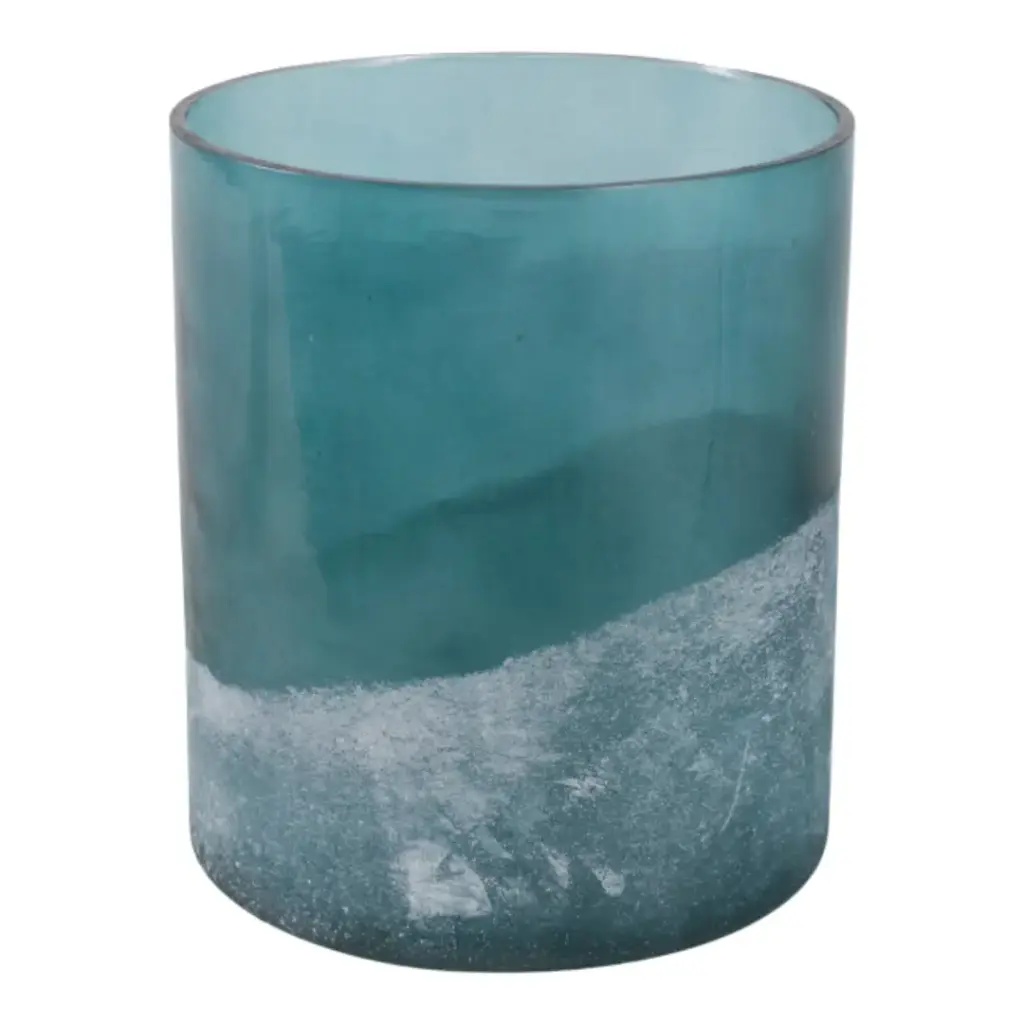 Frosted Bottom Hurricane Blue 7x6in