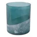 Frosted Bottom Hurricane Blue 7x6in