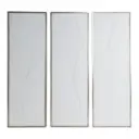 Bradenton White Leaves Framed Wall Art 3pc 16x48in