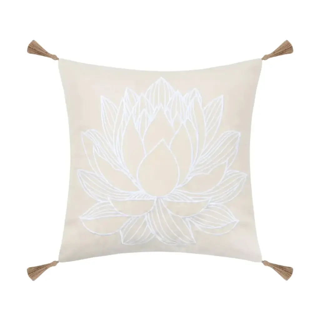 Mekong Pillow Ecru 18in