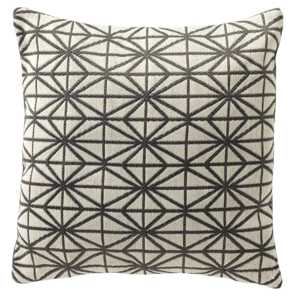 Nisa Outdoor Pillow Charcoal Gray 18in