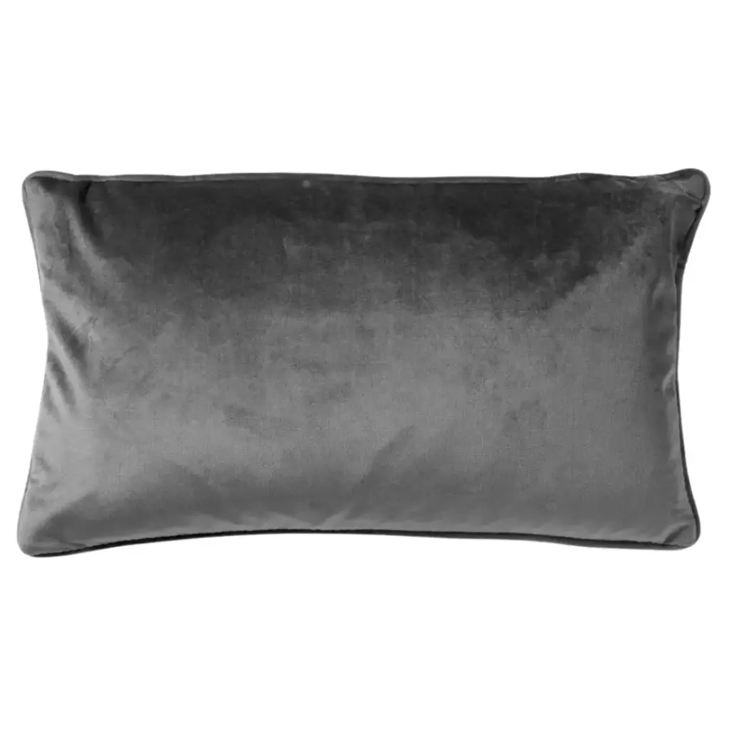 Finn Pillow Charcoal Gray 12x20in