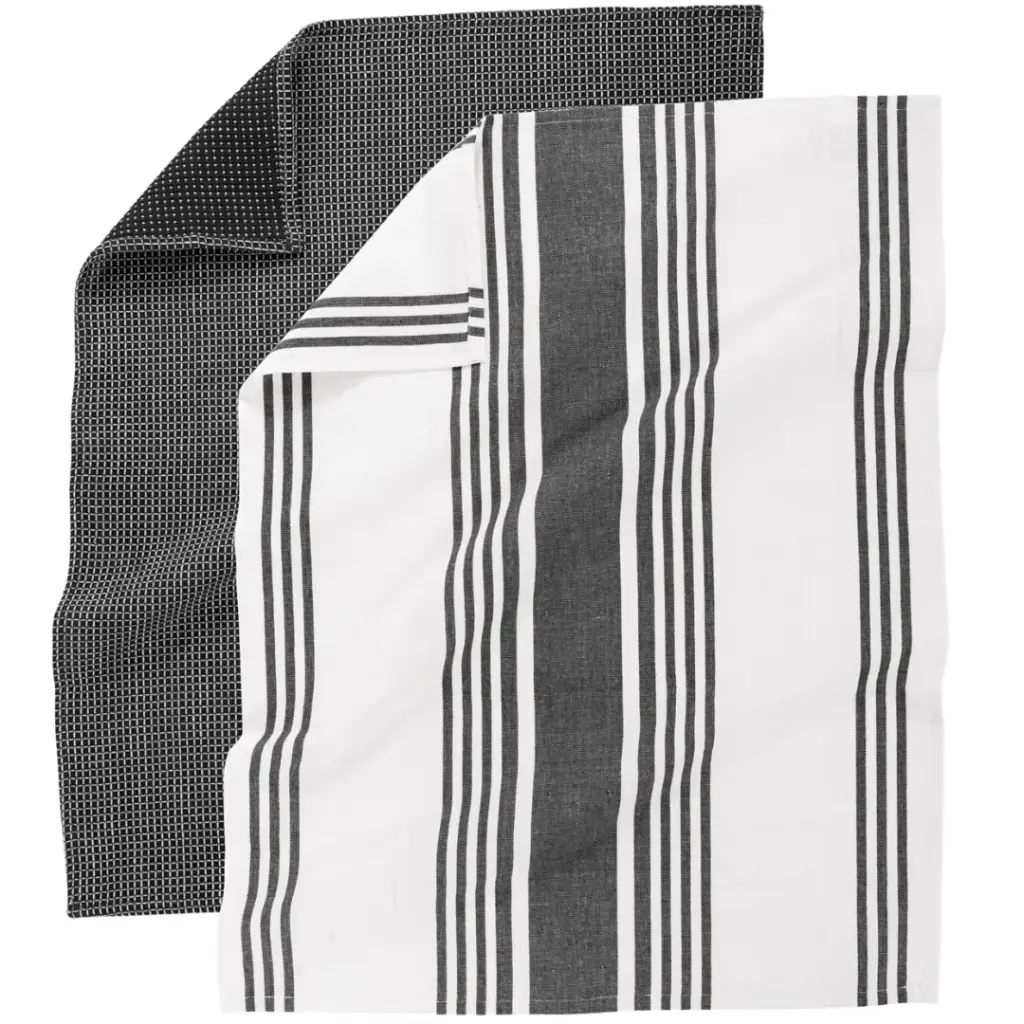 Combo Kitchen Towel Black 20x28in 4pc