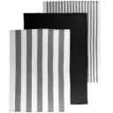 Marra Kitchen Towel Black 20x29in 3pc