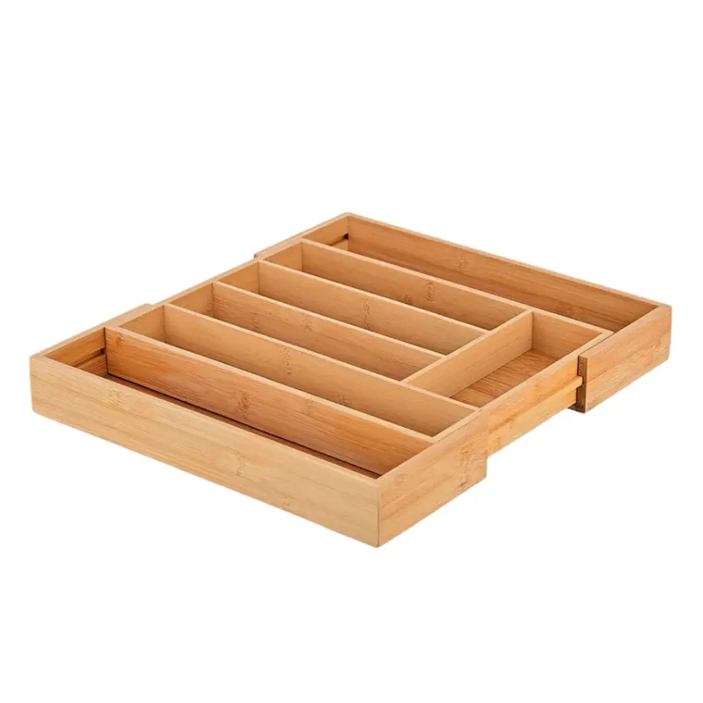 Extendable Bamboo Cutlery Tray