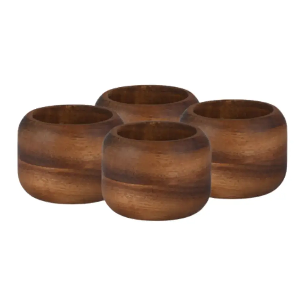 Allure Napkin Ring Set 4pc