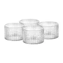 Glass Napkin Ring Set 4pc