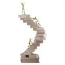 Book Staircase Sculpture with People 12in
