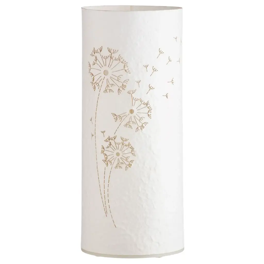LED Candlelight with Dandelion Print 10in