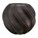 Round Swirl Vase Dark Brown 7in