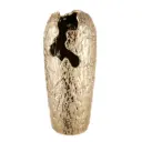 Jagged Edge Textured Vase Gold 13.5in