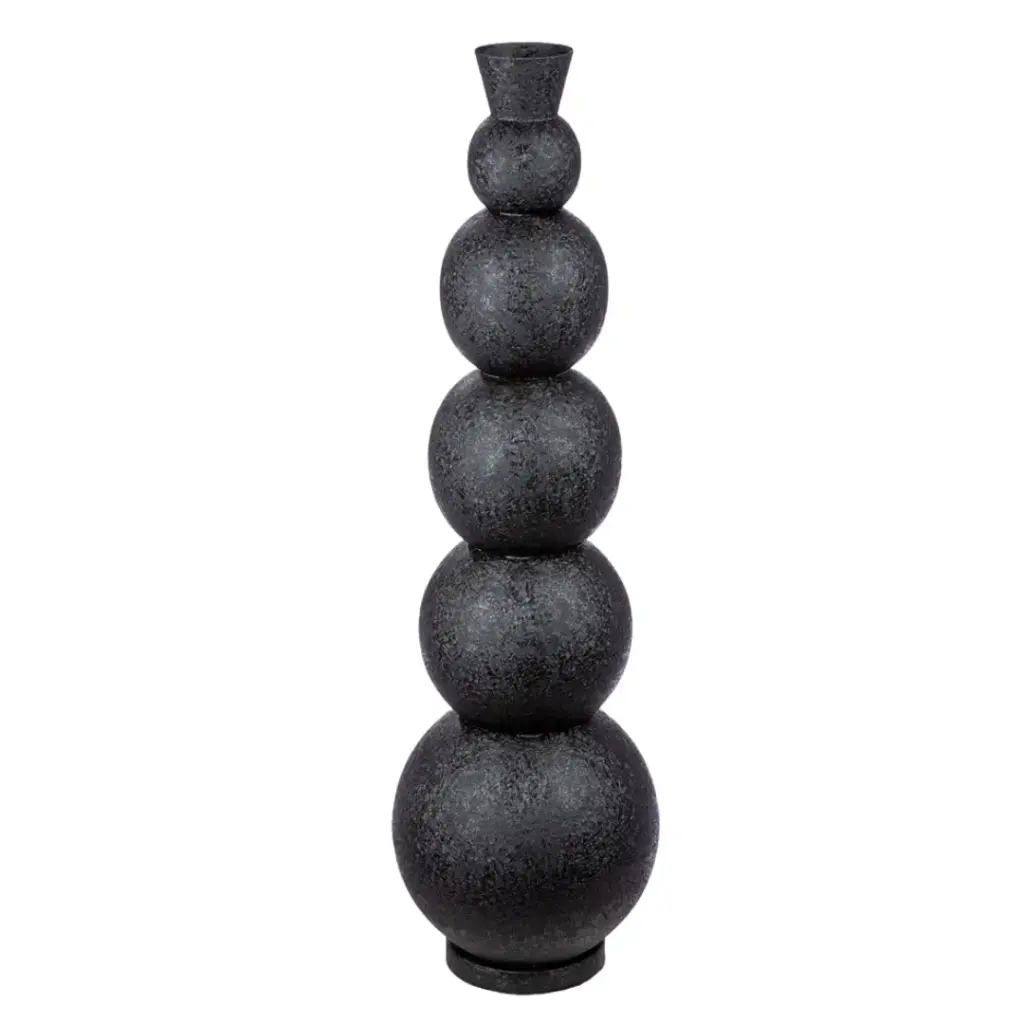 Bubble Floor Vase Black 34in