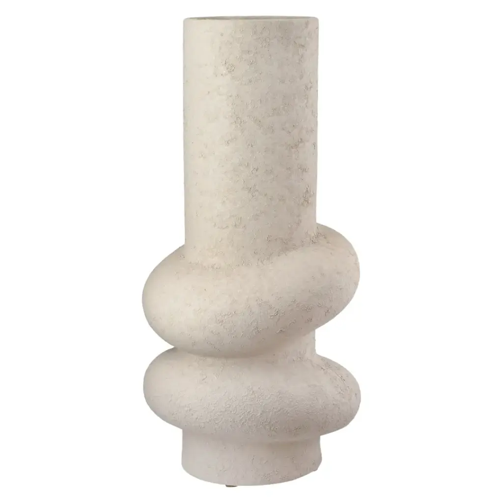 Ring Dome Vase Light Gray 15.5in