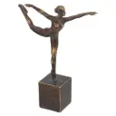 Ballet Dancer Sculpture Bronze 11in
