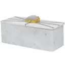 Marble Box With Crystal Accents 7.5in