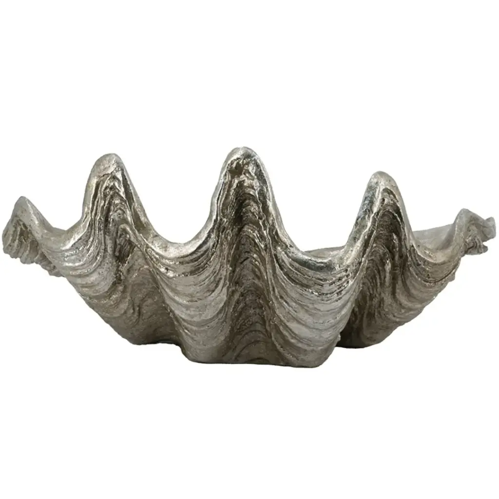 Shell Bowl Silver 22x10in
