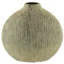 Ceramic Textured Accent Vase Gold 12.5in