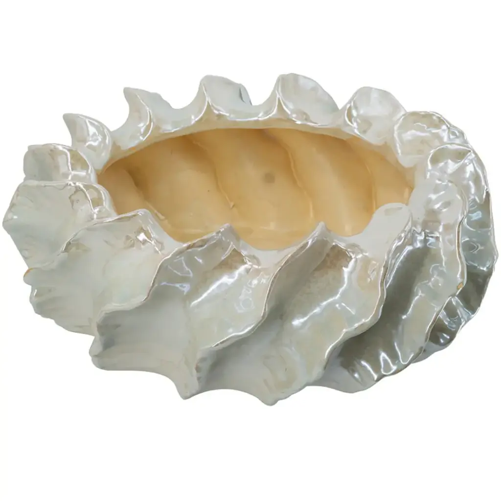 Reactive Glaze Wavy Bowl 15.5x6in