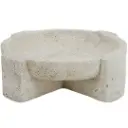 Footed Travertine Bowl 10in