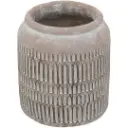 Textured Cement Vase 7x8in