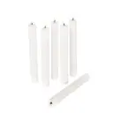 Flameless Taper Candle Set White 8in 6pc