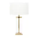 Metal & Glass Table Lamp Gold 24in