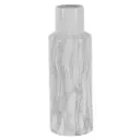 Ceramic Faux Marble Vase White 21in