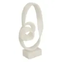 Swirl Arch Sculpture White 17in