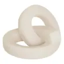 Loop Knot Sculpture White 8in