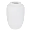 Stoneware Vase White 18in