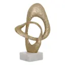 Organic Shape Sculpture Gold 13.5in