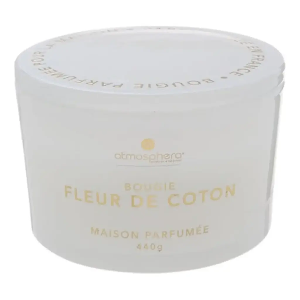 Cotton Scented Candle in Glass Jar with Lid
